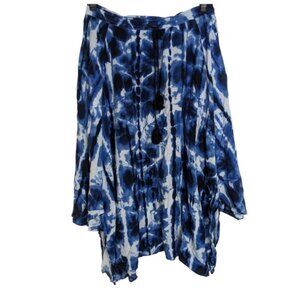 Harlow Tie-dye Asymmetrical midi skirt